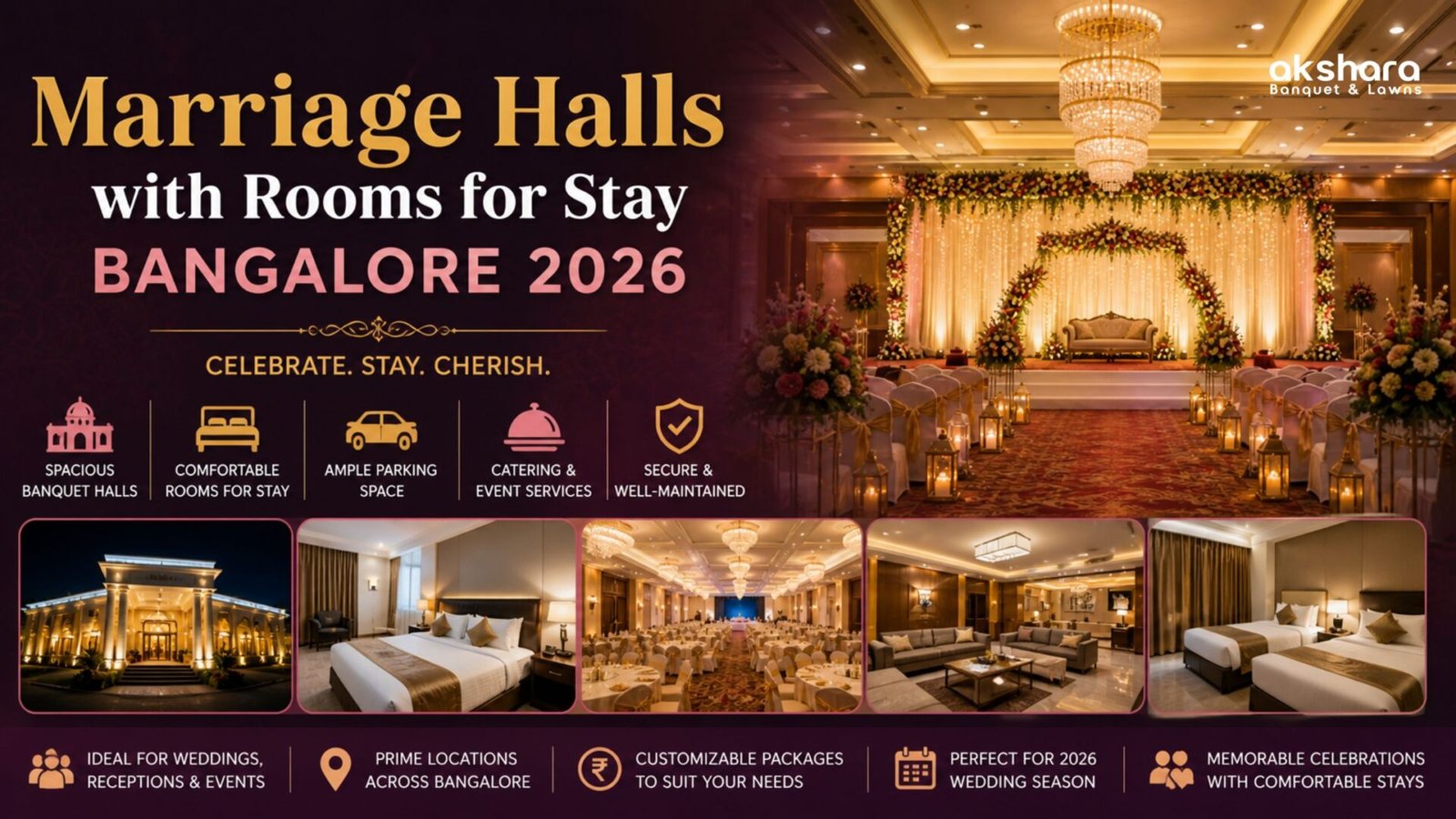 Wedding Venues with Ample Parking North Bangalore 2026 | Akshara Banquet